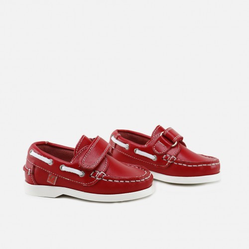 RED VELCRO BOAT SHOES
