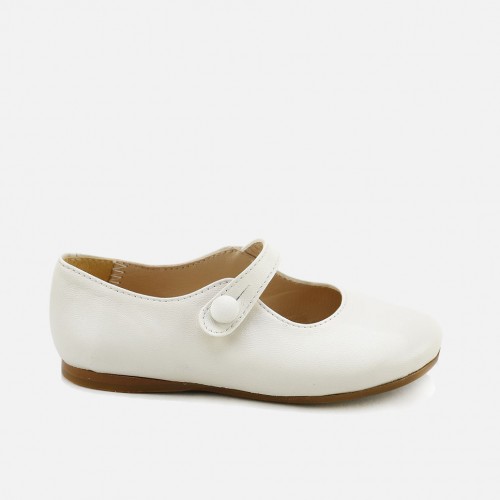 IVORY CLASSIC BUTTON MARYJANES
