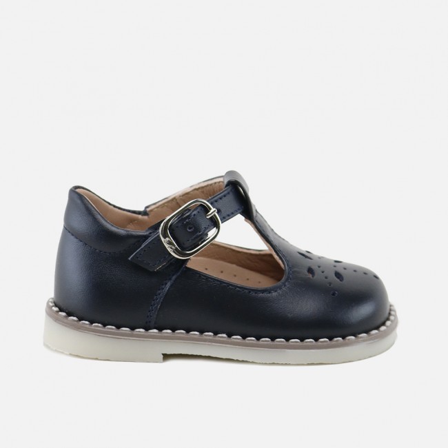 NAVY PERFORATED SHOES CUTE...