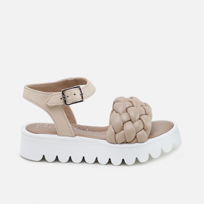 BUBBLE BRAIDED SKIN SANDALS