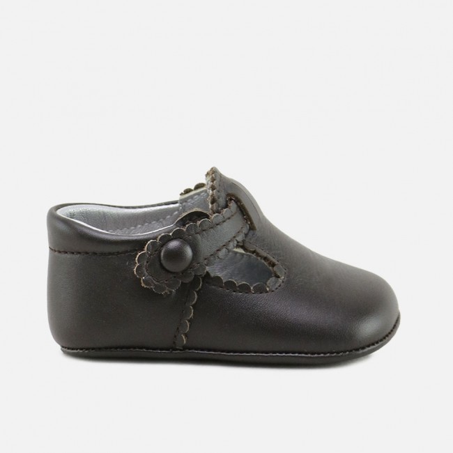 Brown soft baby shoe