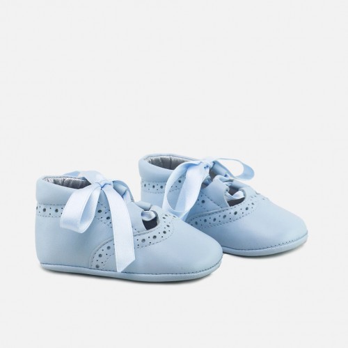 Baby blue newborn shoe