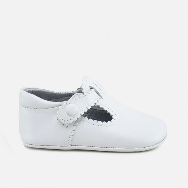 White soft baby shoe
