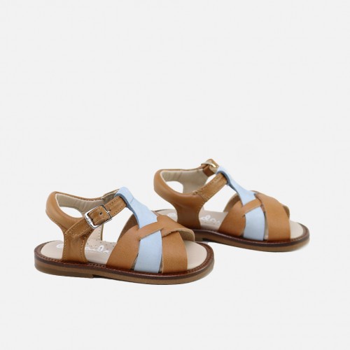 NATURAL LEATHER BABY SANDALS