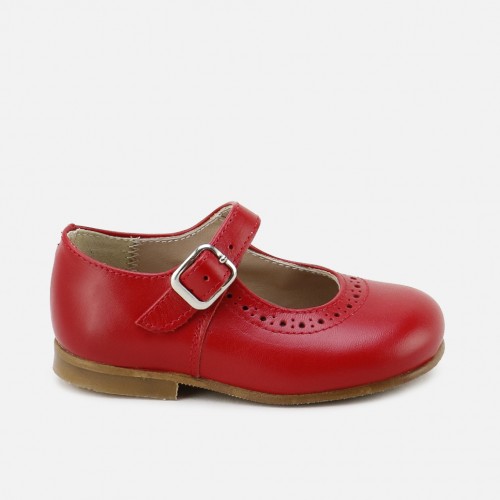 RED CUT-OUTS MARY-JANES...