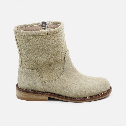 TAUPE SPLIT LEATHER BOOT...