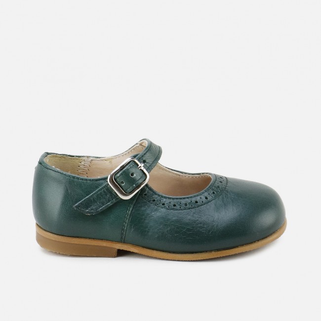 GREEN CUT-OUTS MARY-JANES...