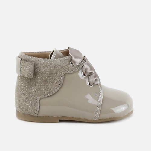 TAUPE BOW BOOTIE TODDLERS...