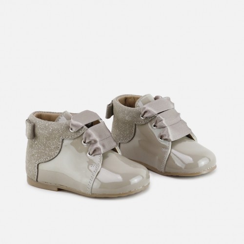 TAUPE BOW BOOTIE TODDLERS...