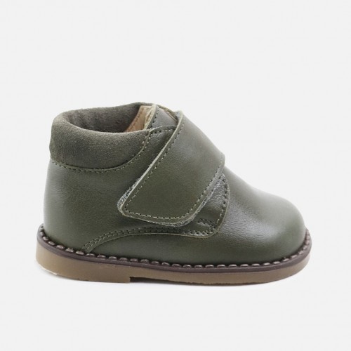 ARMY GREEN VELCRO BOOTIE...