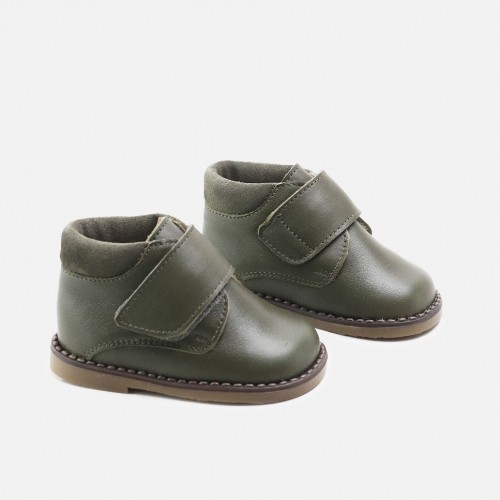 ARMY GREEN VELCRO BOOTIE...