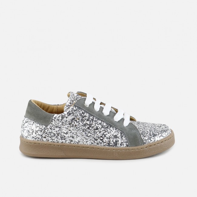 GLITTER SPORTS SHOES SILVER...