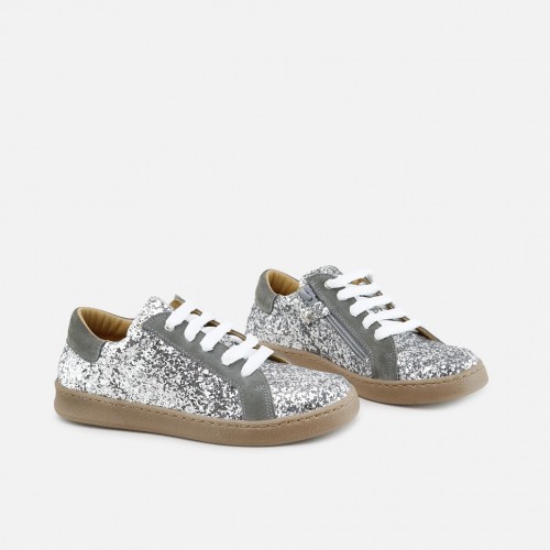 GLITTER SPORTS SHOES SILVER...