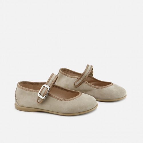 TAUPE SUEDE MARY-JANES...