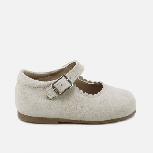 TAUPE CLASSIC MARY-JANES...