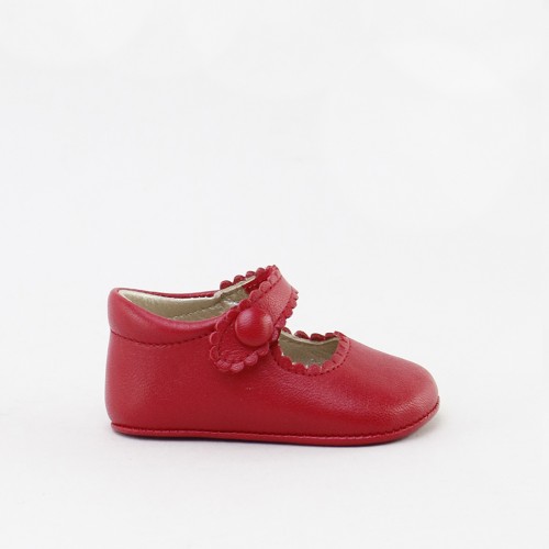 NewBorn red leather Mary-Janes