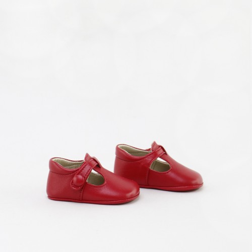 NewBorn red leather shoe