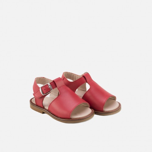 Red leather Classic Sandals