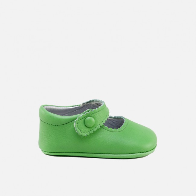 Green soft baby shoe