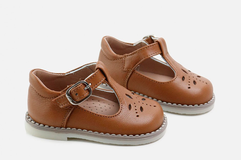Shoes for First Steps: Leather T-Strap Shoe
