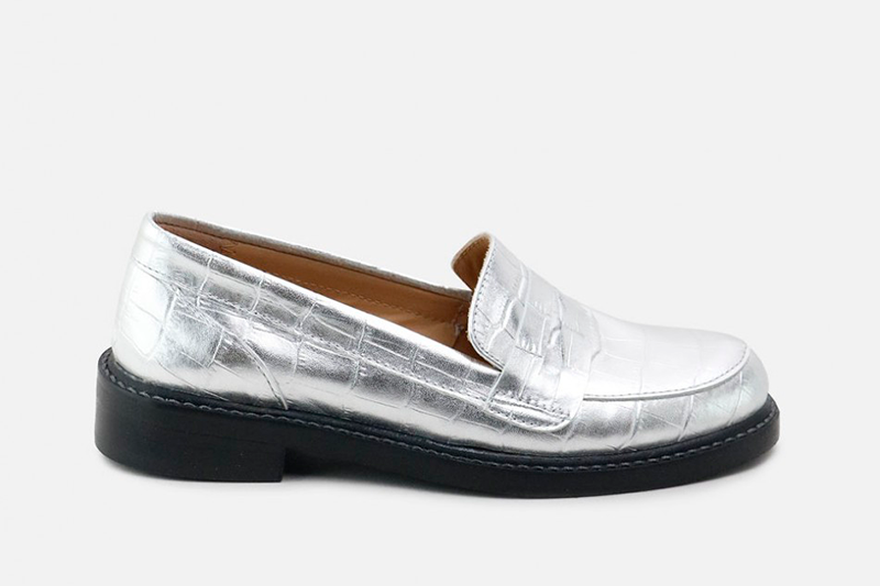Shoes for girls and moms: Silver Moccasins