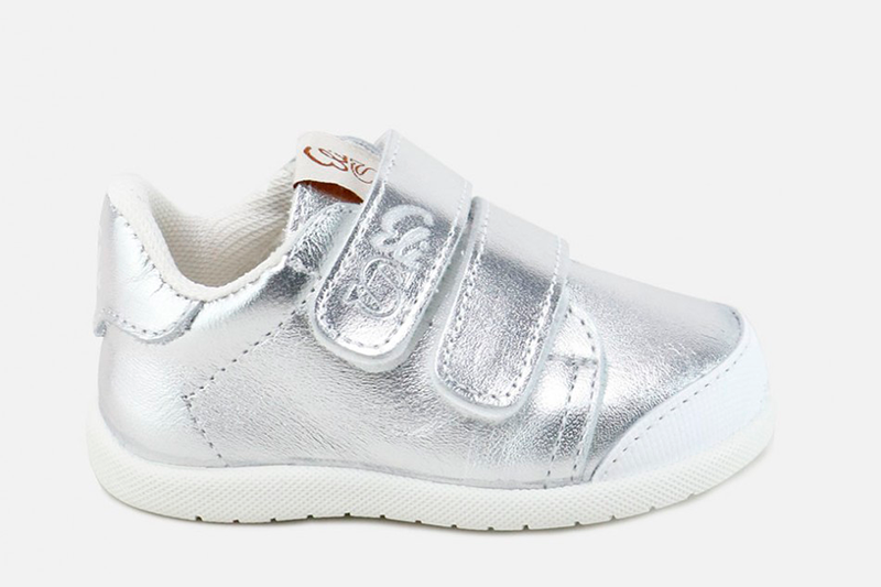 Silver Eli Soft Sports Shoes for first steps
