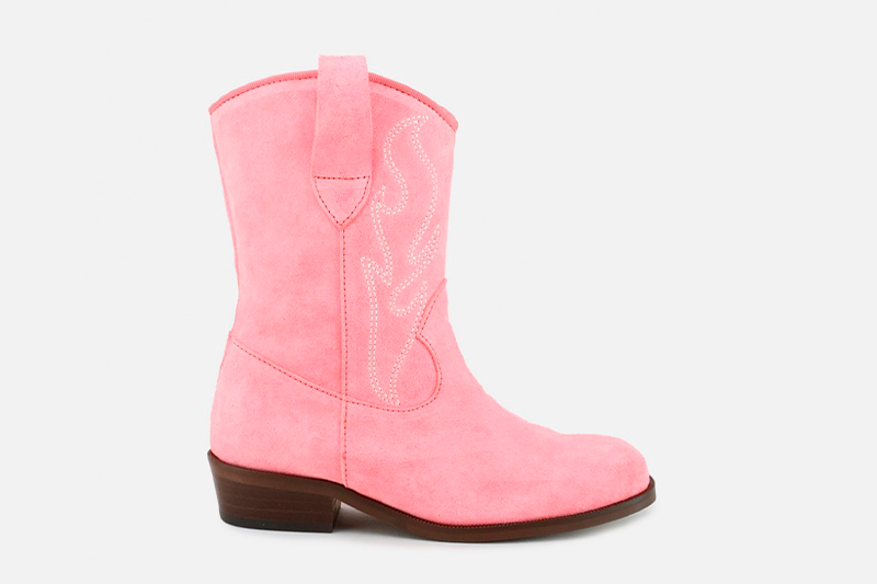 Coral Fluor Cowboy boots for girls