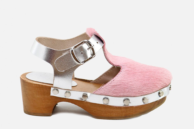 Foil Pink Clogs for girl and mom