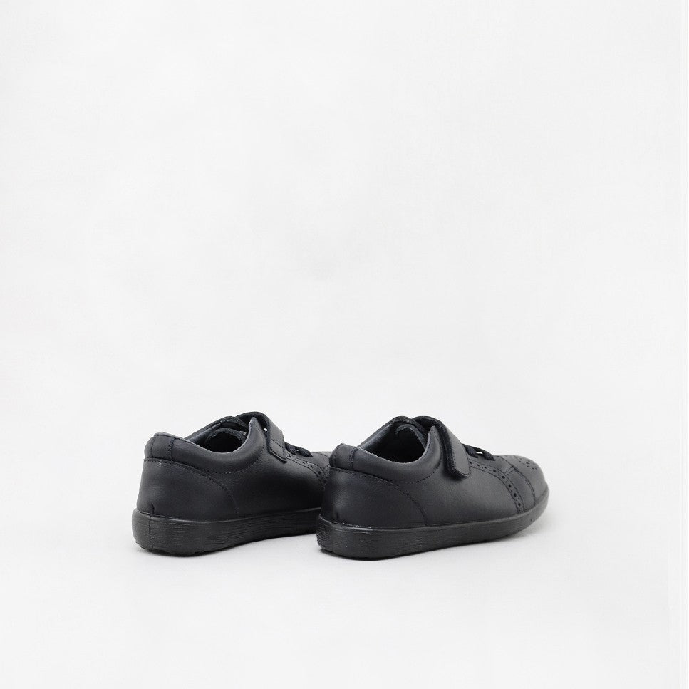 ELIBASIC BLACK WASHABLE SCHOOL BLUCHER SHOES