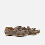 KIOWA LOAFERS WITH TASSELS, SUEDE, COFFEE, SIBARITAS