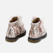 Bota Glitter Lazos Tul Rospale Sibaritas