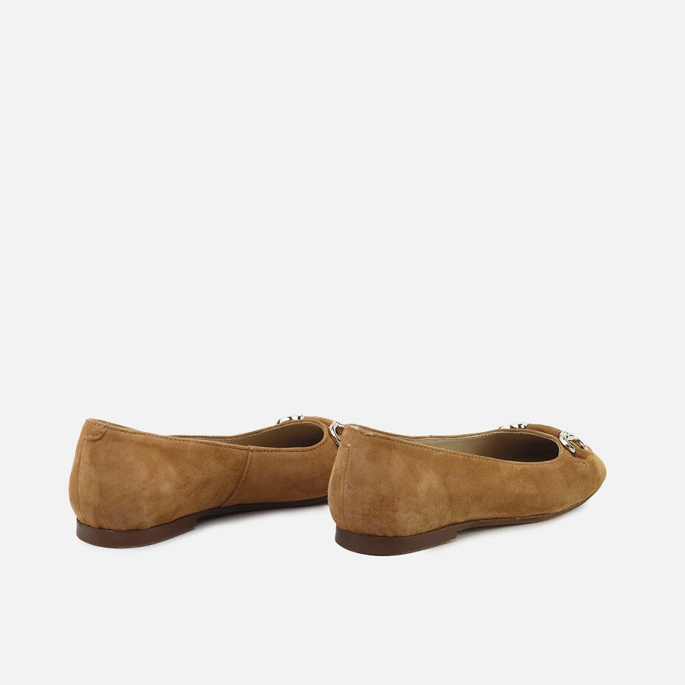 Cognac Stirrup Ballerinas