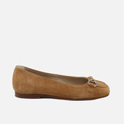 Cognac Stirrup Ballerinas