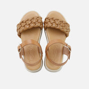 Papanatas Gel Leather Braided Sandals