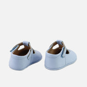 Cute Light Blue Perforated Baby Shoe