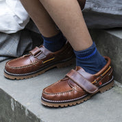 Sibaritas Brown Velcro Boat Shoes