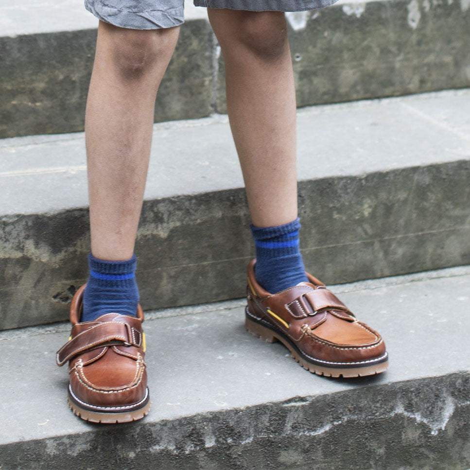 Sibaritas Brown Velcro Boat Shoes